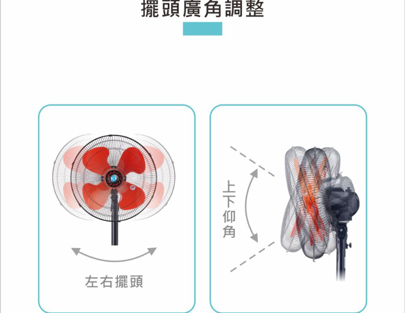豪尚18吋強力型雙滾珠軸承純銅電機工業扇 4