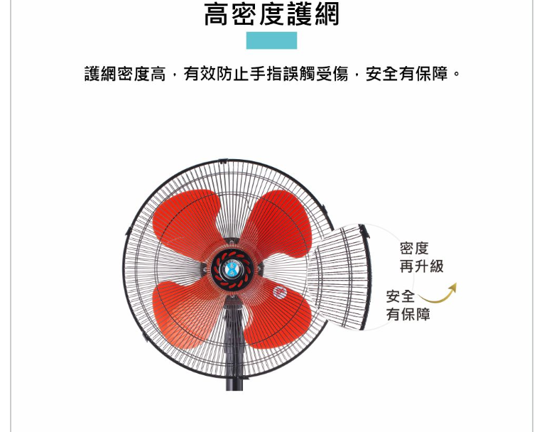 豪尚18吋強力型雙滾珠軸承純銅電機工業扇 8